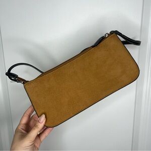 Brown Suede Shoulder Bag
